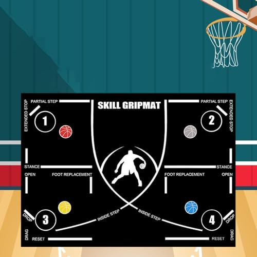 Tapete para ejercicios de pies de baloncesto infantil y control de balón 5