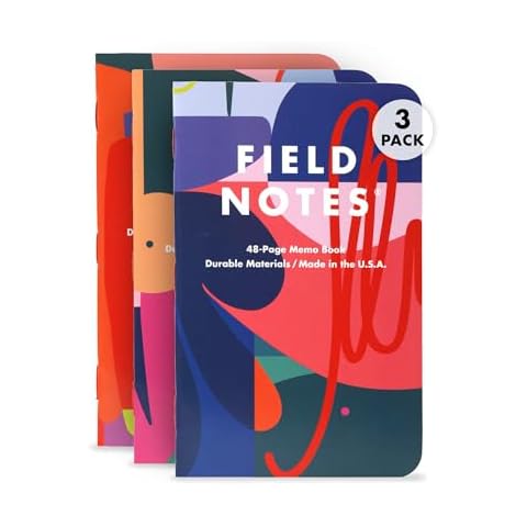 Field Notes: Flora Edition 3-Pack - 1 Plain Paper Book, 1 Ruled Paper Book, 1 Dot-Graph Paper Book - 48 Pages - 3.5 x 5.5 Inch Cover