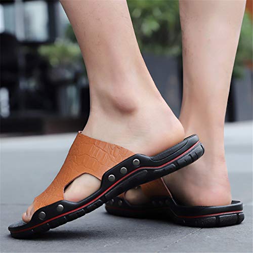 MizHome Men's Open Toe Beach Slides Sandals Indoor Outdoor Casual Slippers for Summer3