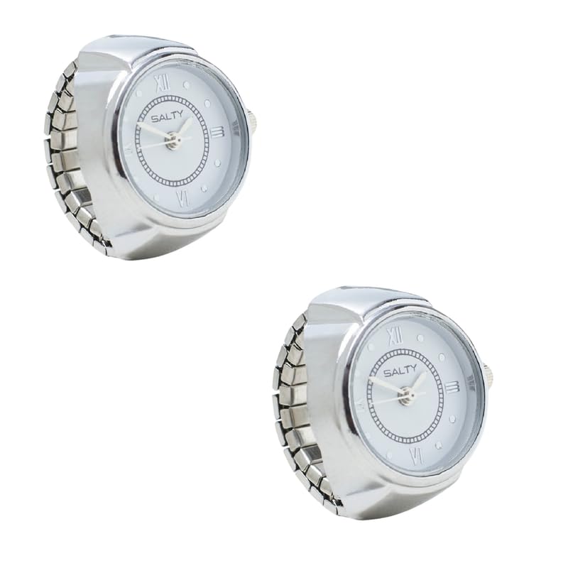 Salty Watch Ring for Women & Girls | Pack of 2 | 6 Months Warranty | Stylish & Stretchable Finger Ring | Birthday & Special Occassion Gift | Aesthetic Jewellery | Accessories for Everyday Wear | Silver (B0D94GBFPJ) Amazon Price History, Amazon Price Tracker