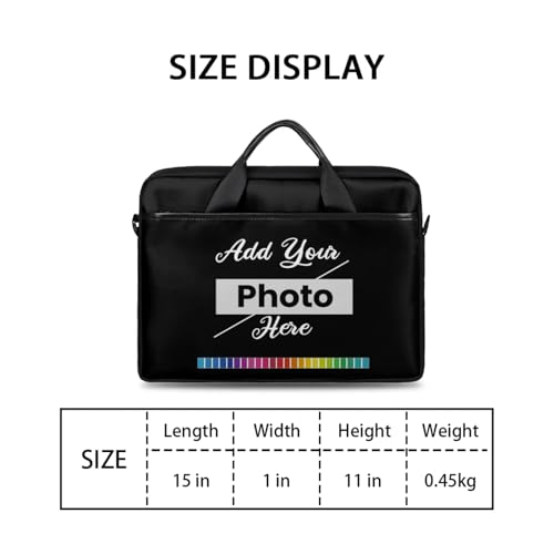 Personalized-Photo-Laptop-Bag,Custom Computer-Bags, Lightweight Briefcase Laptop Case,Sturdy Messenger/Shoulder Bags Handbags Gift For Women Men For Work Business Travel 15 Inch2