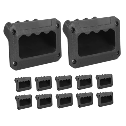 ARTIBETTER 12pcs Plastic Speaker Handles Sturdy Side Pull Handles for Audio Speaker Replacement Compact Design Comfortable Grip for Cabinet and Case Use