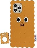 YAKVOOK Kawaii Phone Cases Apply to iPhone 6/7/8,Cute 3D Cartoon Cool Food Cookie Phone Case with Keychain Soft Silicone Shockproof Protective Case Funny Women Girls for iPhone SE2/SE3