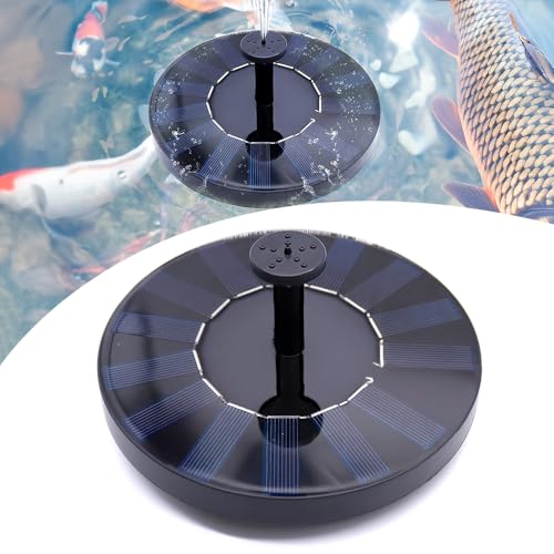 RY - Fonte Solar Chafariz Para Jardim Lago Piscina - Preto