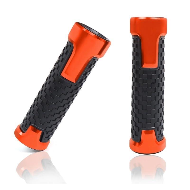 Poignées de guidon moto 22mm orange anti vibration pour ZX6 ZX10 Z650 ER6
