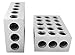 Accusize Industrial Tools Precision 25-50-75mm Blocks, 23 Holes, Steel Hardened, EG02-0412