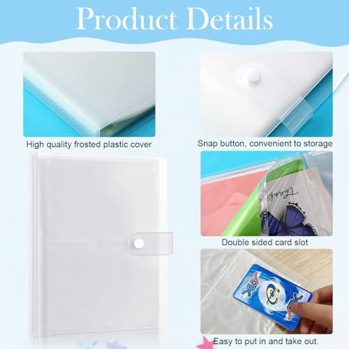 Image of PATPAT 240Pcs Card Holder 2.55*3.34ft Per Cell Trading Cards Organizer Holder Double Sided Transparent Card Collection Book with Snap Button Closure Game Trading Card Holder Photo Card Binder