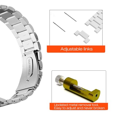 Correa de acero inoxidable para reloj Garmin 20mm miniatura 6