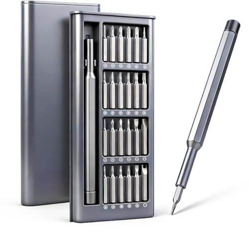 Anspect Precision Screwdriver Set 25 in 1 Mini Screwdriver Magnetic Driver Bits Set Set S2 Alloy Steel Pocket Manual Screwdriver Tool Set Repair Tool Kit (Space Black)