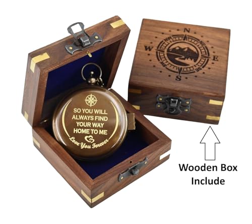 Brújula de Sundial de Latón Personalizada - Regalo de Aniversario - Royalmart miniatura 5