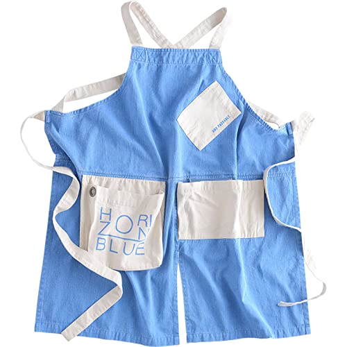 アンドパッカブル 5ポケット 多機能 エプロン 大人用 着丈80cm ホライズンブルー 71740のサムネイル