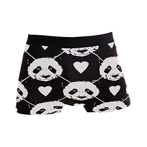 ZZKKO - Calzoncillos bóxer para hombre con diseño de panda y corazón Cover