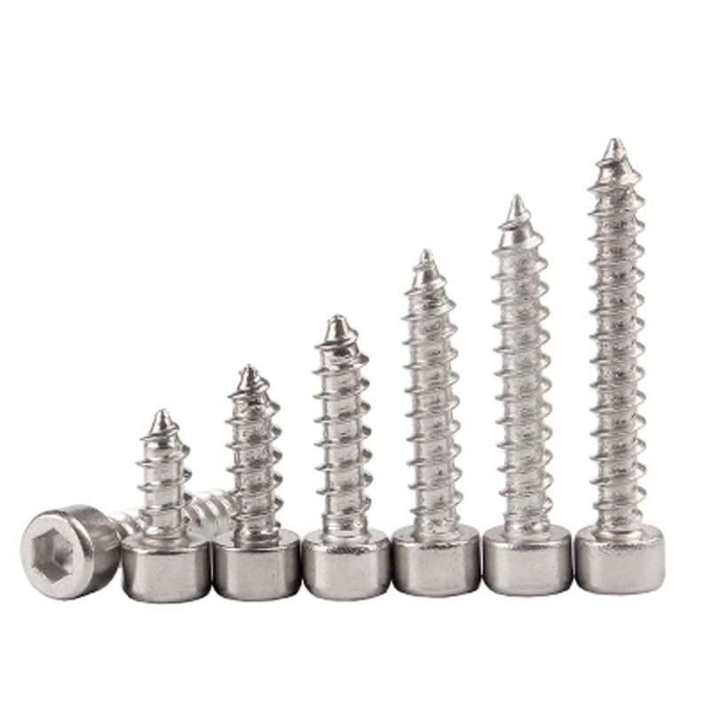 Generic M3.5 M4 Hex Socket Screw Cup Head Self-Tapping Screws Pointed Bolts Stainless Steel 10-35mm Length - (Size: M3.5 x12mm(20pcs))