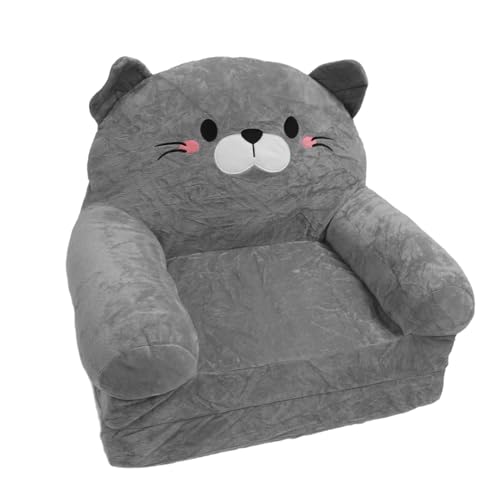 Sofá Infantil, Cadeira de Criança Com Gato Fofo de Pelúcia, Almof...