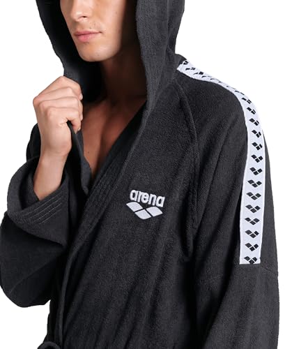 ARENA unisex-adult Team Stripe Unisex Bathrobe With Tie Belt and Pockets Soft Warm Robe4