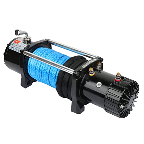 Winche eléctrico SCITOO 12000lbs 12V con cuerda sintética y control miniatura 5