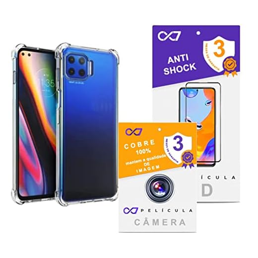 COMBO Para Moto G 5G Plus (Tela 6.7) PELÍCULA 3D + CAPA ANTI IMPACTO + PROTEÇÃO CAMERA KIT COMPLETO (C7COMPANY)