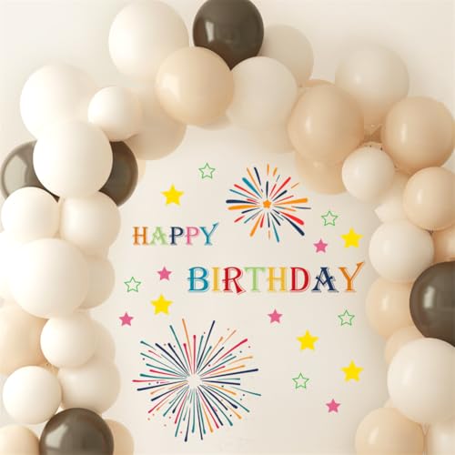 Calcomanía feliz cumpleaños para decoración de pared miniatura 4