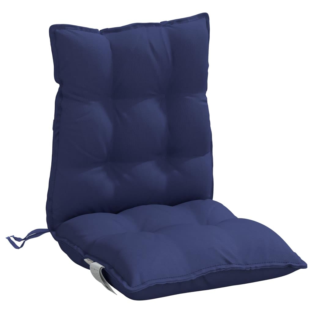 2 cuscini Oxford da 100 x 50 x 7 cm, con nastri antiscivolo, per esterni, giardino, balcone, terrazza, colore blu marino