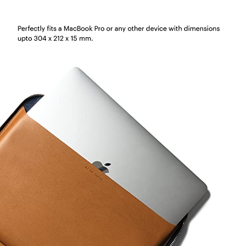 Image of DailyObjects Urbane Tech Folio - Tan, Gadget Organiser Tech Kit Bag For Laptops And Office Accesories, Vegan Faux Leather, Lightweight And Soft, Sensitive Material With Ykk Zipper - Boys