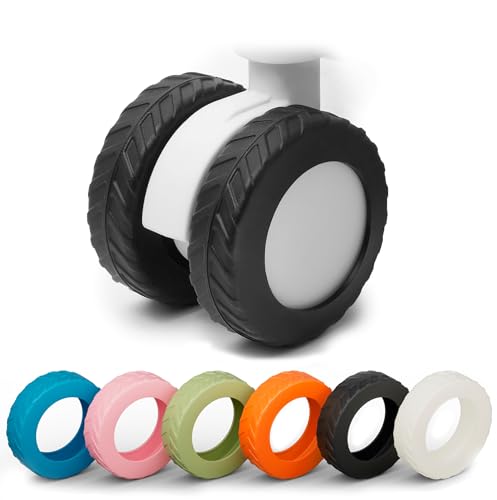 Goticc Luggage Wheel Covers for 8 Spinner Suitcases, Black