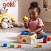 Goki Wooden Shape Sorting Cube for Toddlers 1-3 I 12 Shape Sorter Blocks, Montessori Learning Toy, Color Sorting & Fine Motor Skills Activity Cube