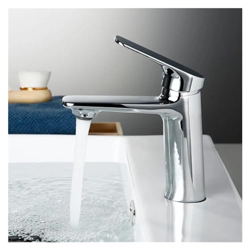 Grifo de baño monomando corto para evitar salpicaduras en el lavabo 4