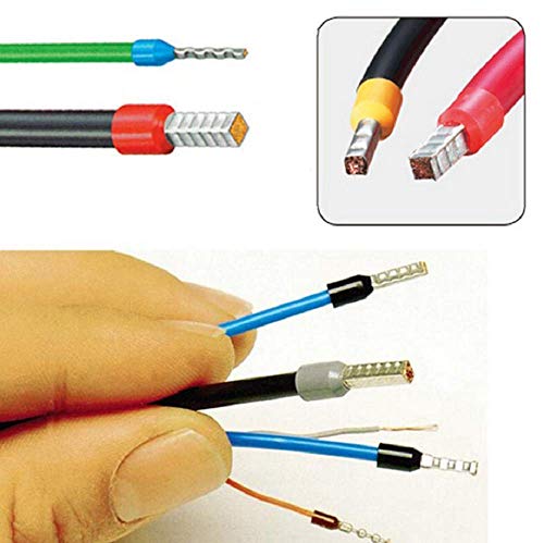 Image of REES52 800 Pieces Assortment Ferrule Wire Copper Crimp Connector, Wire Terminals Kit, Wire Connector Kit, Insulated Cord Pin End Terminal AWG 22-10 Kit