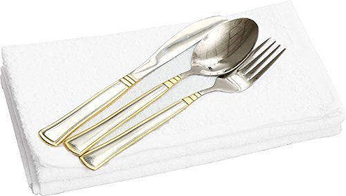 Utopia Towels Kitchen Bar Mops, Pack of 12, 16 by 19 Inches, 100% Cotton Super Absorbent White Towels, Multi-Purpose Cleaning Towels for Home and Kitchen Bars