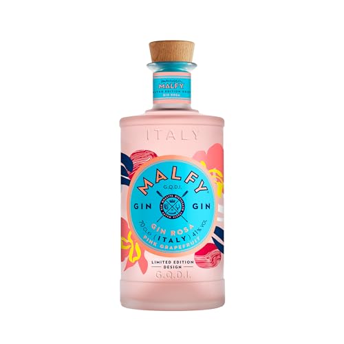 Malfy Gin Rosa Limited Edition Design Gin aus Italien mit Grapefruit & Rhabarber fruchtiger Aperitif 41% Vol 0 7l