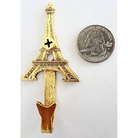 NORMA JEAN DESIGNS, LLC Eiffel Tower Wall Hook, 1pc, Antique Gold Cover