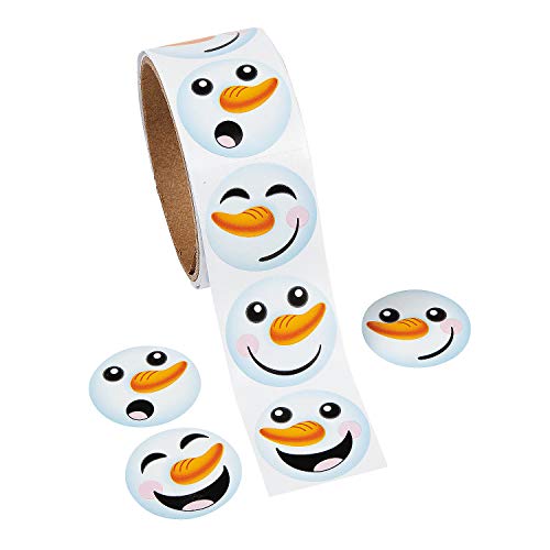 Fun Express - Snowman Roll Stickers for Winter - Stationery - 100 Pieces VBS 2026