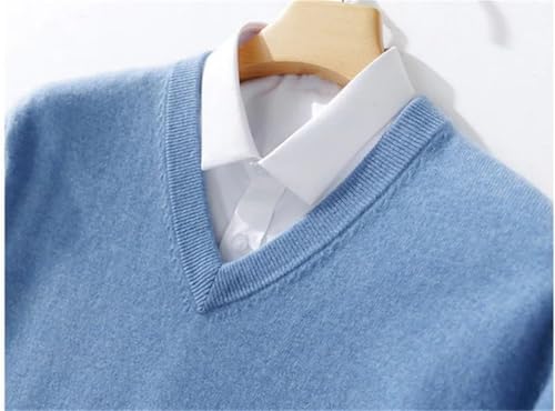 Men's Warm Sweater V Neck Knit Tops Male Knitwear Pullovers Jumpers Long Sleeve Sweater Slim Fit Pullover 5