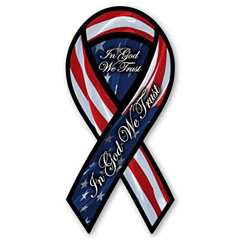 in God We Trust 2-in-1 Ribbon Magnet by Magnet America Is 8" x 3.875" Made for Vehicles and Refrigerators Cover