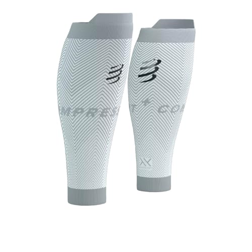 COMPRESSPORT R2 Oxygen Ropa de compresión, Adultos Unisex, White/NEBLE Grey (Multicolor), 38-42 cm