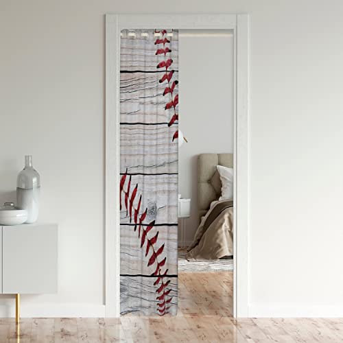 Loussiesd Baseball Blackout Curtains Window Ball Sports Treatments Doorway Curtain Room Darkening Baseball Gaming Blackout Curtains for Doors with Windows132x203cm 1 Panel - Image 3