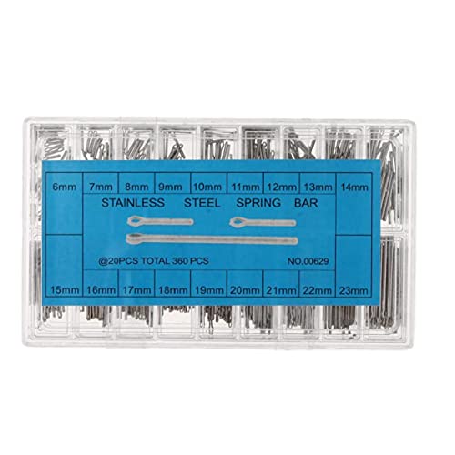 Uhrenarmband-Pins Sortiment 6-23mm Edelstahl-Verbindungs-Splinte Federstäbe 360PCS Industriegüter und Zubehör Cover