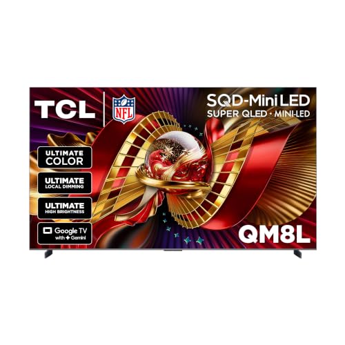 TCL 98 Inch Class QM8L Series | SQD-Mini-LED QLED Smart TV | 98QM8L, 2026 Model | 144Hz | Ultimate Color Brightness & Contrast | Google AI Bang & Olufsen | Voice Control Gaming Streaming Television - image 1