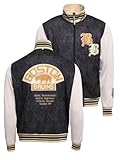 FE NHL Unisex-Adult Boston Bruins Vintage-Inspired Track Jacket, Unisex Hockey Boston Bruins Coat, NHL Officially Licensed Gear, Recycled Fabrics, Black, Large