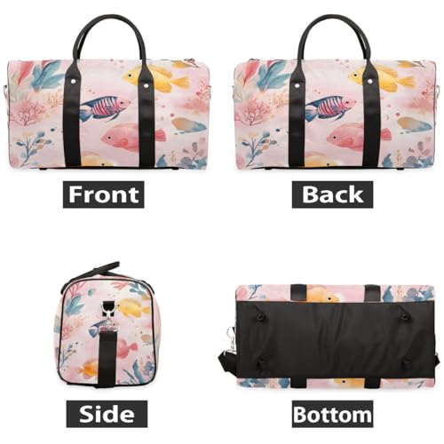 Travel Duffle Bag Fishes Ocean Gym Bags for Men Women Travel Duffel Bags with Adjustable Shoulder Strap Carry On Weekender Bag3
