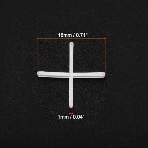 QUARKZMAN 200 Stück Fliesenabstandhalter 1mm Hartplastik Kreuz Fliesen-Nivellierer Abstandhalter Installation Keramik Abstand Clips für Wandboden