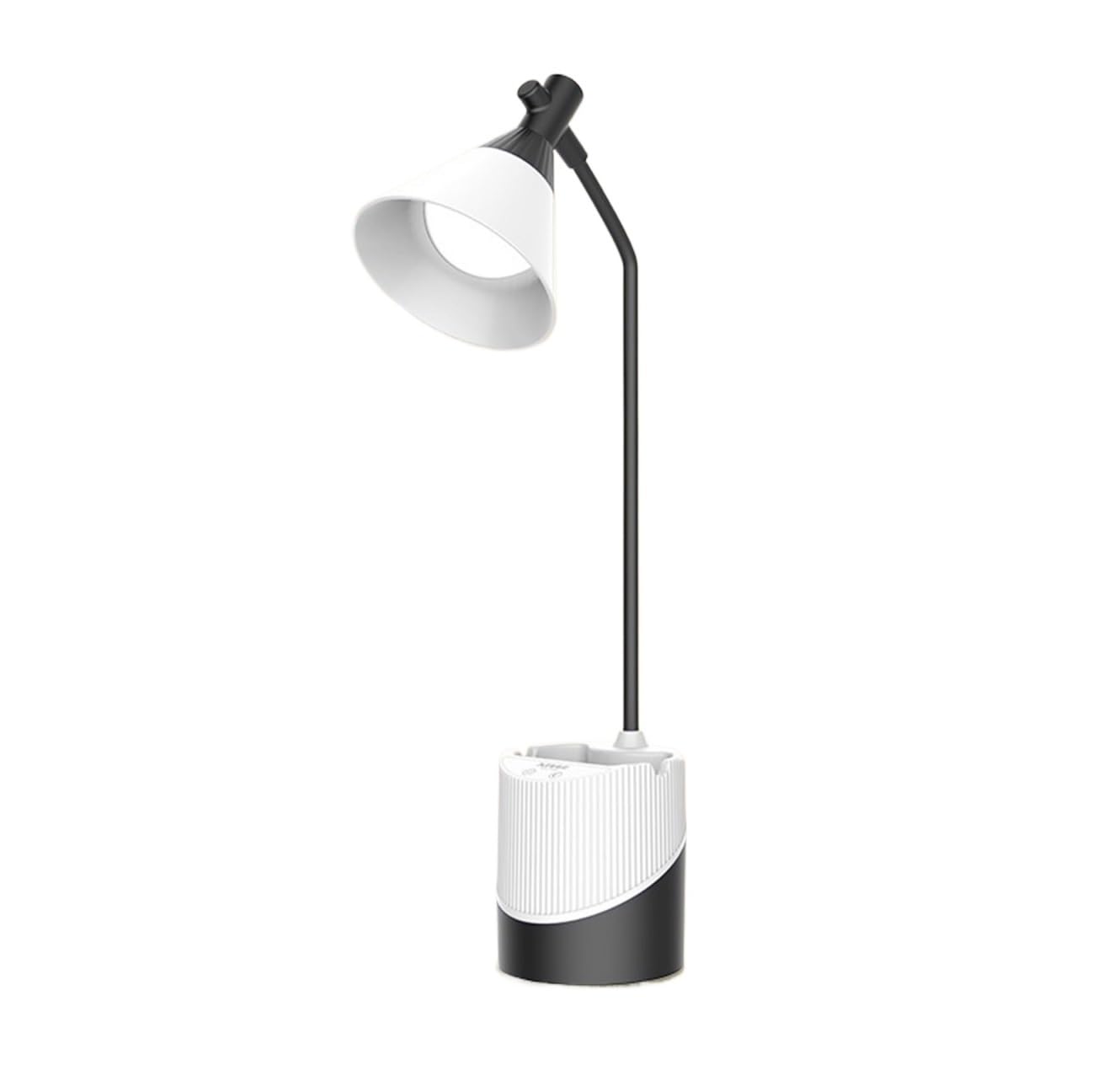 Lampada Protezione Occhi Lampada da Scrivania Ricaricabile A LED con Porta di Ricarica USB E Collo D'Oca Flessibile da Lettura Letto(White)