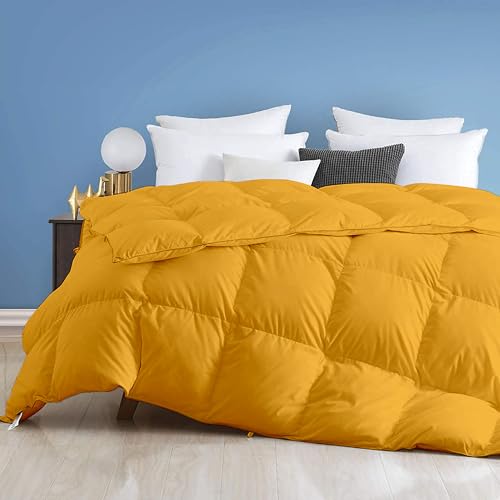 Image of Day Care - 600 GSM Hotel Quality-Down Alternative Microfiber Comforter for Heavy Winter Queen Size Comforter /Blanket /Rajai (90 inch x 90 inch Inches /228cm x 228cm) - Comforter Queen Size|Gold