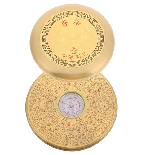 Brújula portátil de cobre para exteriores de 9.5 cm miniatura 1