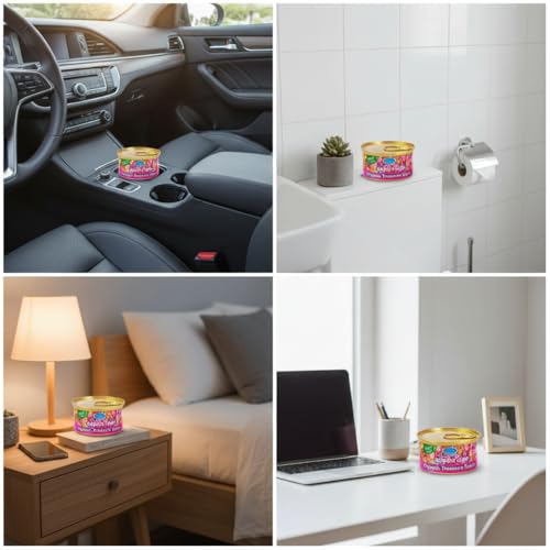 Image of Car Air Freshener Can 45gm.| Long-Lasting Solid Gel Fragrance for Car, Office & Home | Compact Cupholder Fit | Odor Eliminator & Refreshing Aroma for Fresh Drive Experience (Bubble Gum)