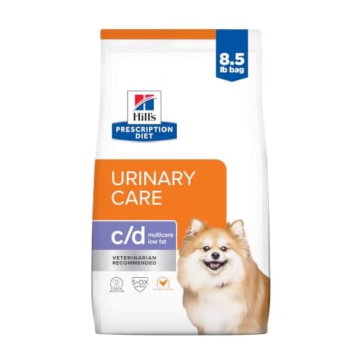 Hill's Prescription Diet c/d Multicare Low Fat Urinary Care Dry Dog Food, Chicken, 8.5 lb. Bag
