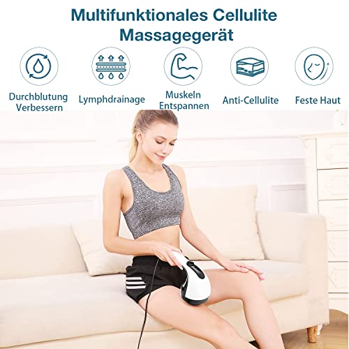 Helining Anti Cellulite Massagegerät Elektrisch Handmassagegeräte Cellulite Massage mit 4 Austauschbaren Aufsätzen für Nacken Schulter Taille Abdomen Gesäß Beine Cellulite-Massage - Image 4