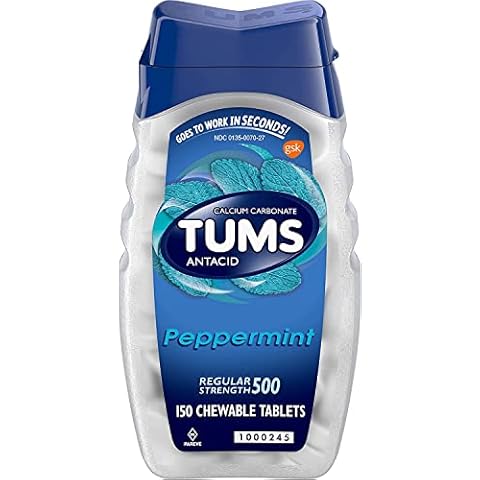 Tums Regular Strength Peppermint Antacid (150s) Cover