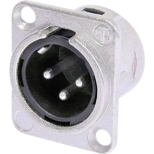 Neutrik NC3MDL1 XLR-Steckverbinder Flanschstecker, Kontakte gerade Polzahl: 3 Silber 1 St.