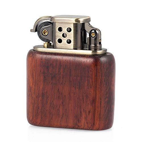 Encendedor KUBOY estilo antiguo de madera y latón miniatura 4
